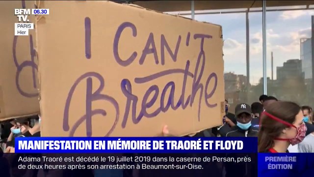 Une manifestation en hommage à Adama Traoré et George Floyd