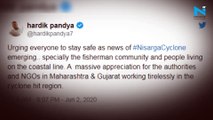 #CycloneNisarga: Hardik Pandya, Raveena Tandon and other celebs urge fans to stay prepared