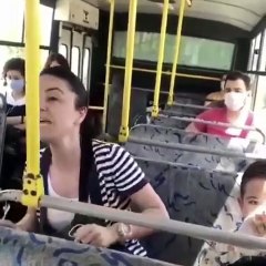 Otobüste maske takma yasağına uymayan kadın uyarılınca küfretti