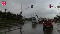 Arnavutköy'de trafik ışıklarının çalışmadığı kavşakta kaza