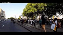 Hundreds protest against police violence and in support of George Floyd protesters in Nantes, France