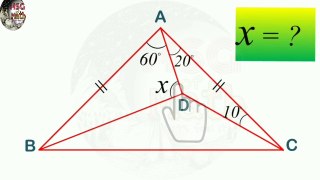 #TrickyQuestion | triangle | tricky question SSC | Find Angle x | super matematika triangle problem