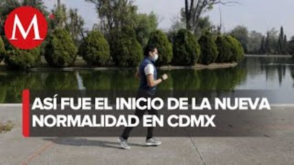 ¡Ejercicio al aire libre! Corredores y ciclistas entrenan en el Bosque de Chapultepec tras cuarentena