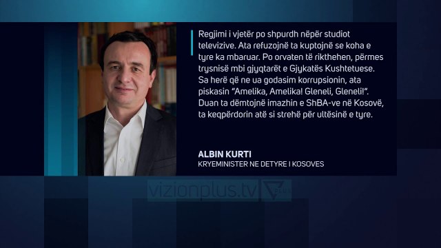 Thaçi vijon me akuzat ndaj Kurtit - News, Lajme - Vizion Plus