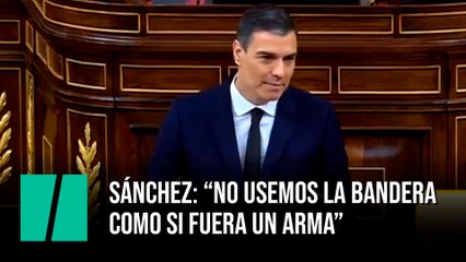 Pedro Sánchez: "No usemos la bandera como si fuera un arma"