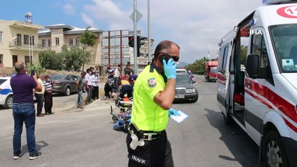 Otomobil motosiklete çarptı: 1 yaralı