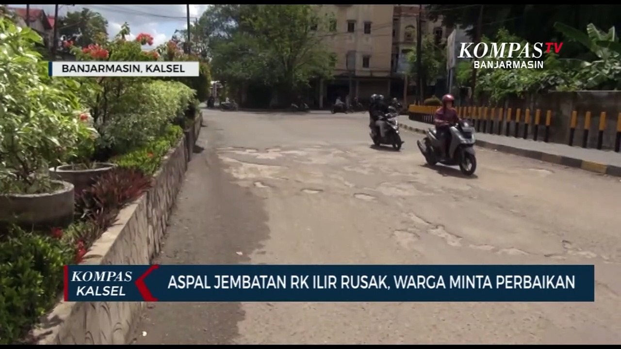 Warga Keluhkan Kondisi Aspal Jembatan Yang Rusak, Minta Pemkot Banjarmasin Segera Perbaiki