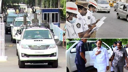 KCR Convoy Challaned For Overspeed CMO Paid The Amount
