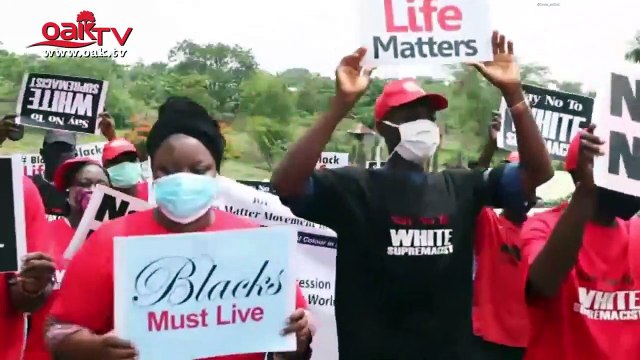 Protesters storm U.S Embassy in Abuja demand end to killing of black people