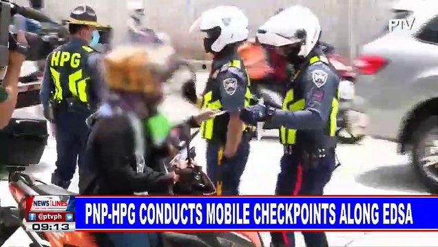 PNP-HPG conducts mobile checkpoints along EDSA