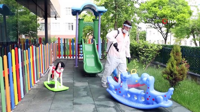 Atakum Belediyesi kreş ve anaokullarını dezenfekte etti