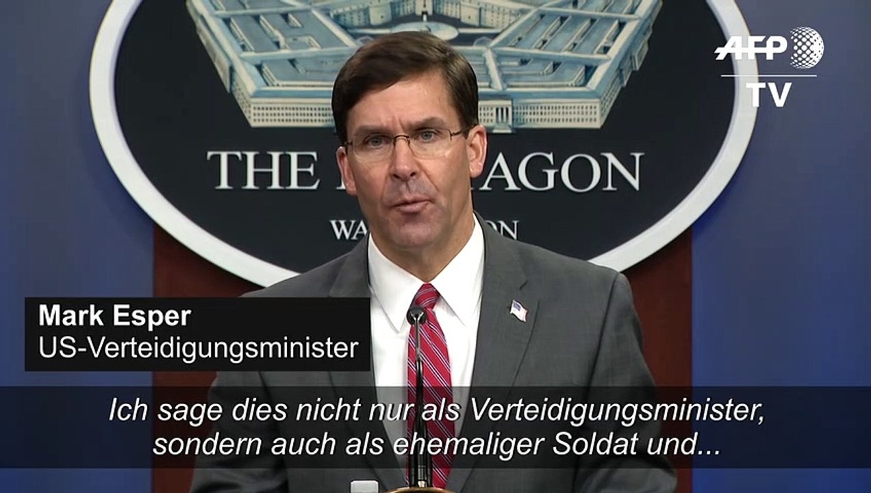 US-Verteidigungsminister Esper gegen Militäreinsatz gegen Demonstranten