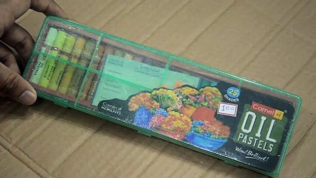 Camel Oil Pastel with Reusable Plastic Box - 25 Shades