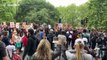 Demonstrators block traffic near London's Hyde Park during protest in support of Black Lives Matter