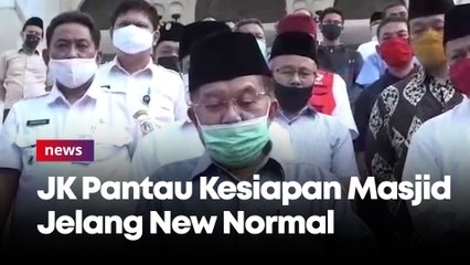 Pantau Kesiapan Masjid Jelang New Normal, JK: Yang Pakai Masker Boleh Masuk
