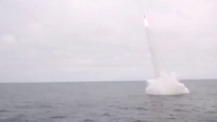 Launch of the RPK-7 "Vetar" rocket torpedo, which is the successor of the well-known RPK-6 "Vodopad" from Russian ”Peter the Great”.