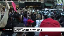 شاهد: احتجاجات في نيويورك على الرغم من حظر التجول