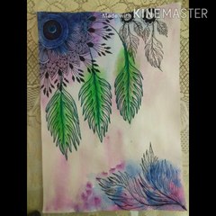 How to draw an easy mandala -- water colour