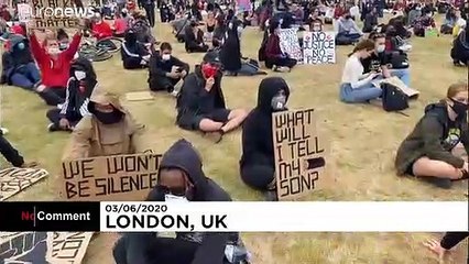 Thousands march in London to protest George Floyd death