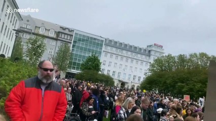 Huge gathering of Icelanders rally in Reykjavik to support Black Lives Matter