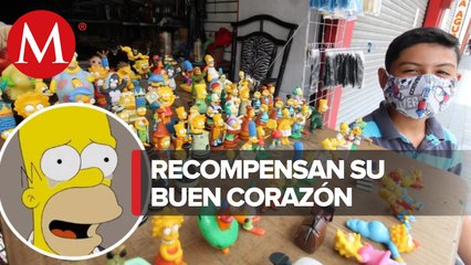 Niño vende colección de Los Simpson para ayudar a su familia por el coronavirus