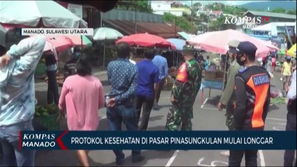 Protokol Kesehatan Di Pasar Pinasungkulan Karombasan Mulai Longgar