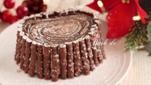 ノーオーブン！ブッシュドノエル ココアミルクレープ No Oven Bush de Noel｜クリスマスのお菓子・ケーキ#3｜HidaMari Cooking