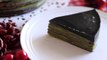 ブラックココア抹茶ミルクレープ ショコラグラサージュ Black cocoa Green tea Mille Crêpe Cake｜抹茶のお菓子・ケーキ・スイーツ