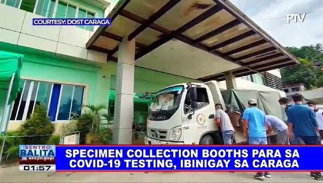 Specimen collection booths para sa CoVID-19 testing, ibinigay sa CARAGA