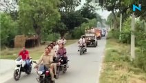 UP: Scores of policemen take part in farewell procession of SO flouting physical distancing norms