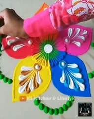 2 Simple Easy Rangolis by Sangeeta rangoli rangolibysangeeta satisfying...