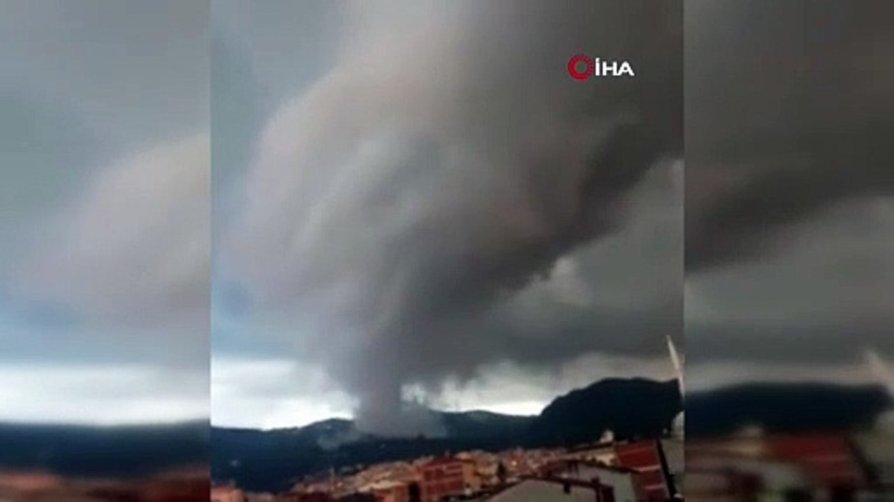 Bursa'da ilginç görüntü...Görenler hortum zannetti