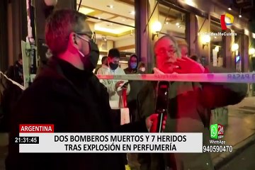 Argentina: dos bomberos murieron tras explosión en perfumería
