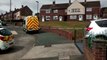 Police officers remain on the scene at Aintree Road, Sunderland, following the death of a man