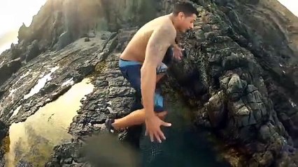 Stunts at ocean!! Amazing bath