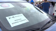 Trabajadores de Nissan protestan en Barcelona con una marcha lenta