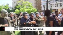 ویدئو؛ ادامه اعتراض‌ها در واشنگتن در حضور پررنگ نیروهای امنیتی