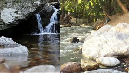 Waterfall music ,sound , short nature video