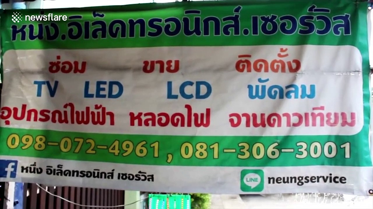 Mechanic has embarrassing bump when car bonnet falls on his head