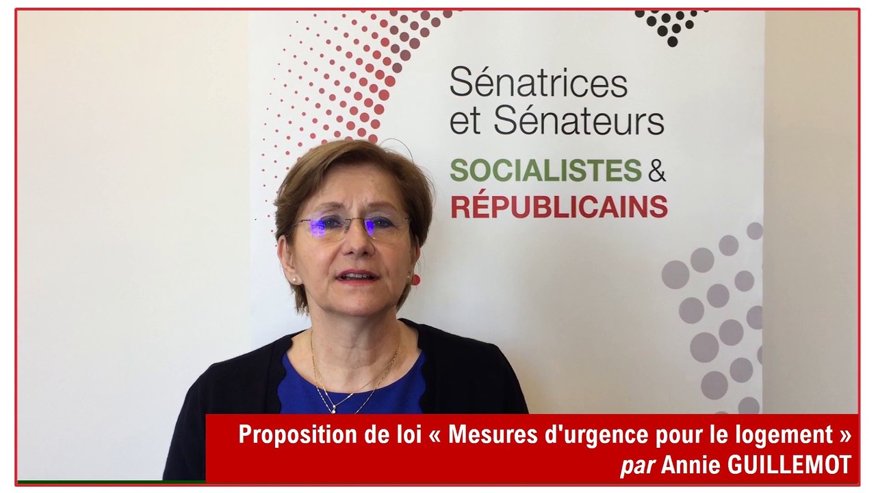 Annie Guillemot : présentation de la proposition de loi sur le logement