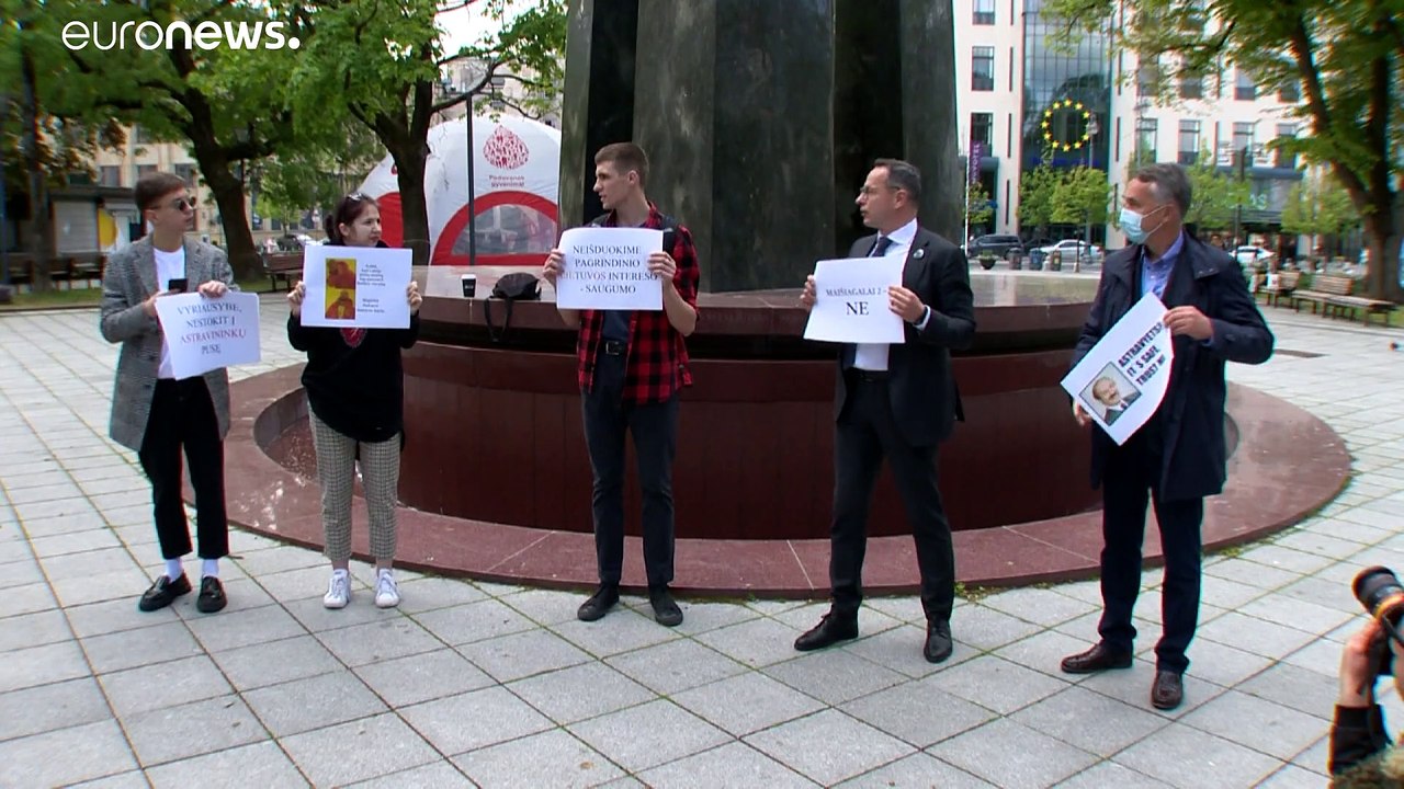 Litauen: protest gegen atomstrom aus akw astravets