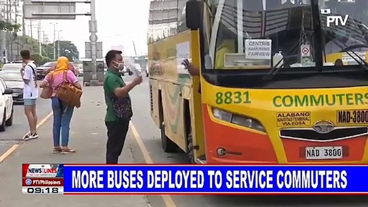 More buses deployed to service commuters; DOTr to open 3 more bus routes in Metro Manila tomorrow