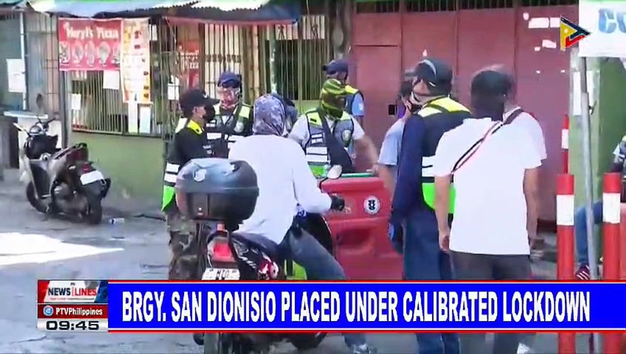 Brgy. San Dionisio placed under calibrated lockdown