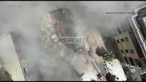 Report TV -U dëmtua nga tërmeti/ Shembet me shpërthim të kontrolluar pallati në Durrës