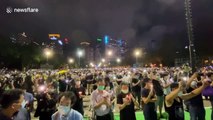 Thousands descend onto Hong Kong's Victoria Park to remember Tiananmen Square massacre 31 years on