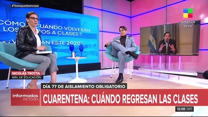 Nicolás Trotta, ministro de Educación: "Hay un plan para el regreso a las aulas"