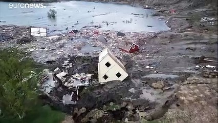 Norvège : huit maisons vides emportées par des coulées de boue