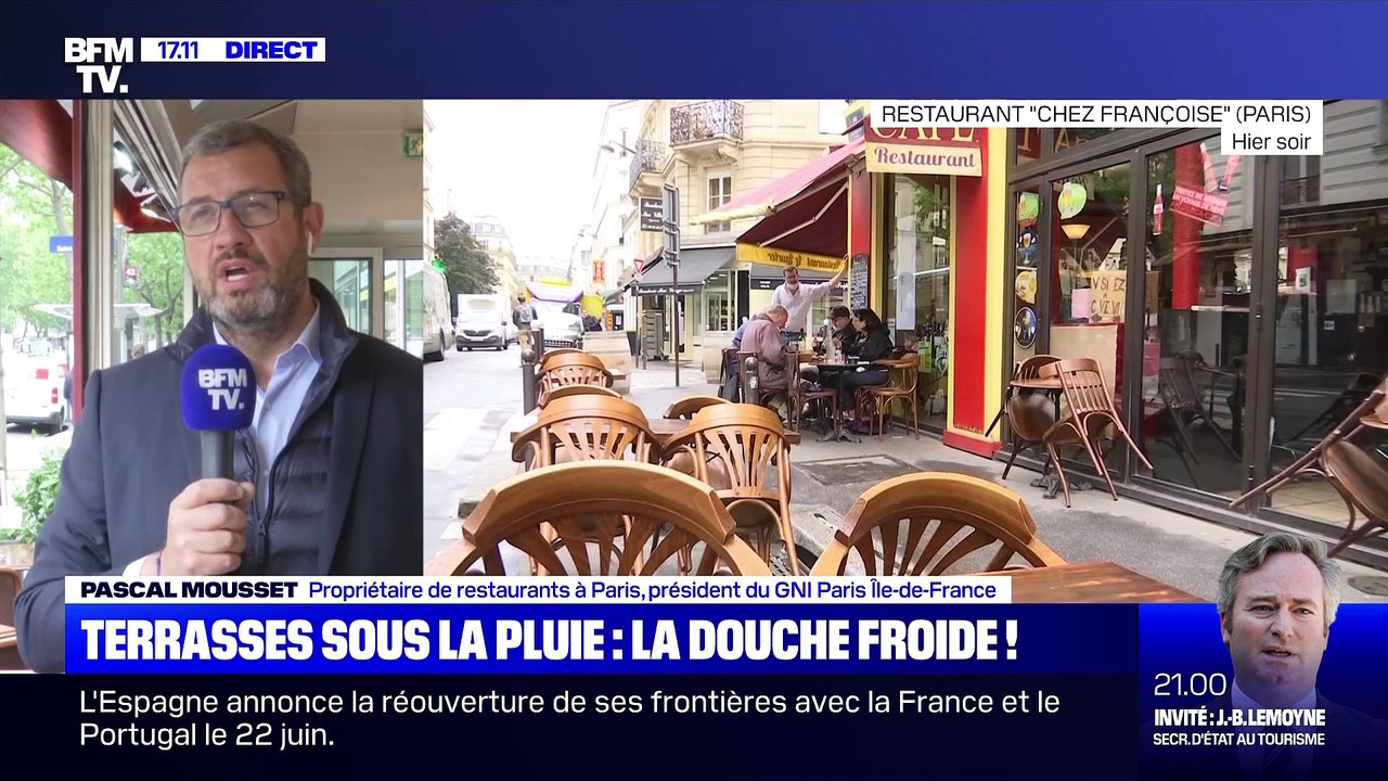 Story 1 : Douche froide pour les restaurateurs avec les terrasses sous la pluie - 04/06