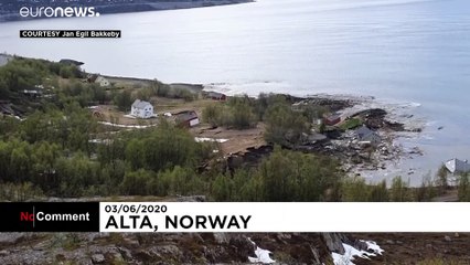 Un escalofriante deslizamiento de tierras engulle varias casas en Noruega