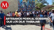 Artesanos bloquean avenida en Tonalá, Jalisco
